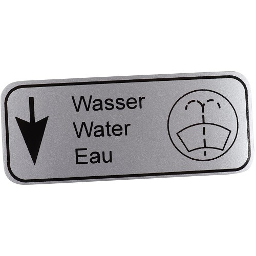  Water informatie sticker voor VOLKSWAGEN Combi Bay Window (08/1967-07/1979) - KA08078 