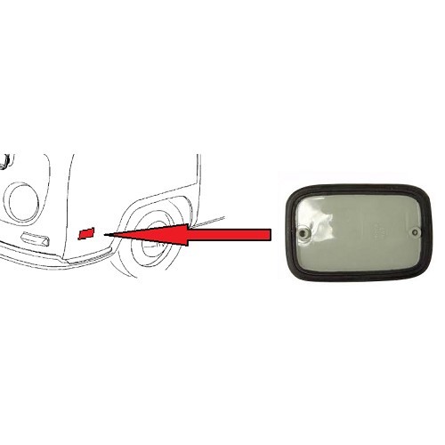  Base di supporto lente catarifrangente laterale anteriore per Bay Window US 71 > 79 - KA12007 