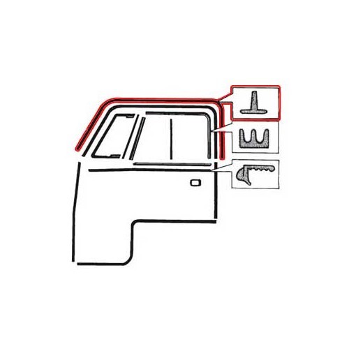  Joints de haut de portes pour Combi Split 52 ->67 - 2 pièces - KA12200 