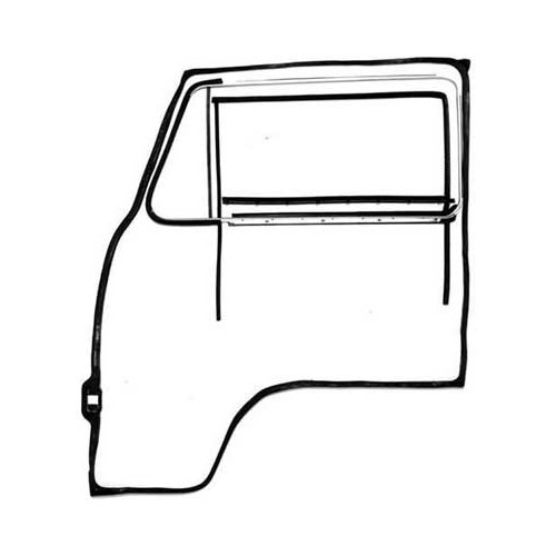 Ensemble de joints de porte gauche avec déflecteur fixe pour Combi 68 ->79 - KA13010