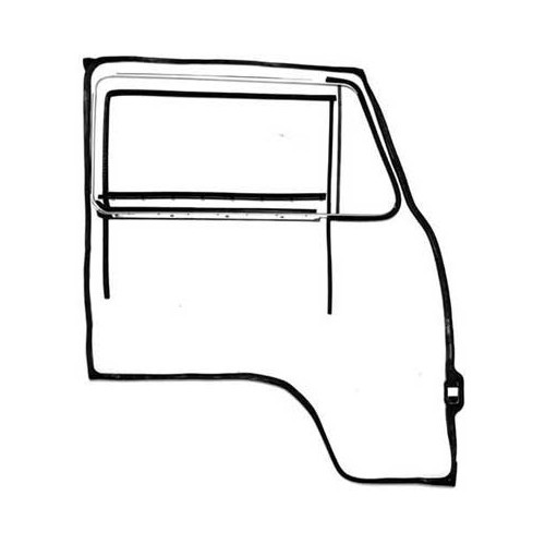 Türdichtungssatz rechts mit festem Spoiler für VOLKSWAGEN Combi Bay Window (08/1967-07/1979) - KA13012