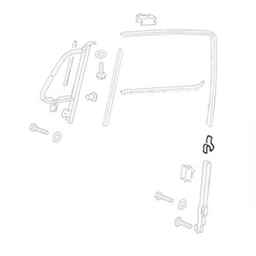 Finestrino centrale destro o sinistro per VOLKSWAGEN Combi Bay Window (08/1967-07/1979) - KA13046