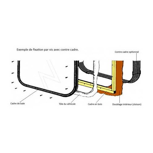  Schiebeseitenfenster für VOLKSWAGEN Blechkastenwagen - 1000 x 400 mm - KA13060-1 