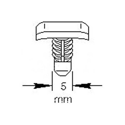  1 fixing clip for front door seal for Transporter T3/T25 - KA13080-1 