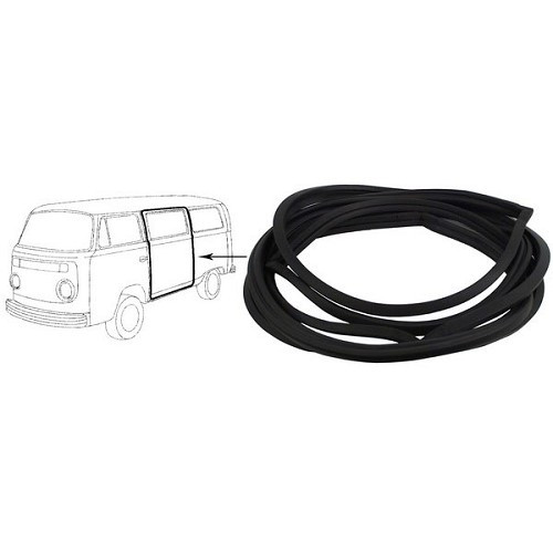 Left sliding side door seal for VOLKSWAGEN Combi Split (1965 to 1967) - KA131022