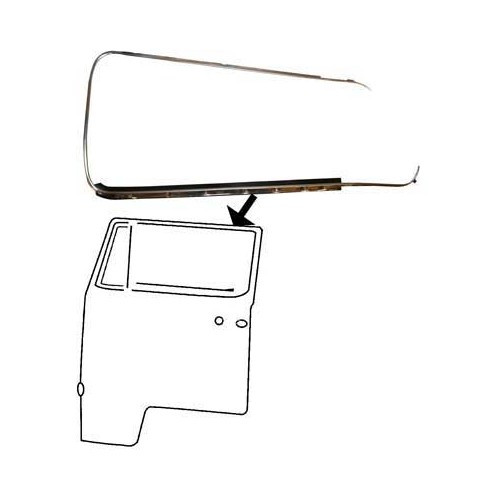 Joint lèche-vitre extérieur droit pour VOLKSWAGEN Combi Bay Window (08/1967-07/1979) - Qualité standard - KA131042