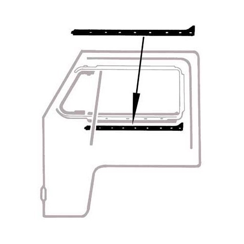 Joint lèche-vitre intérieur gauche pour Combi 68 ->79 - KA131051