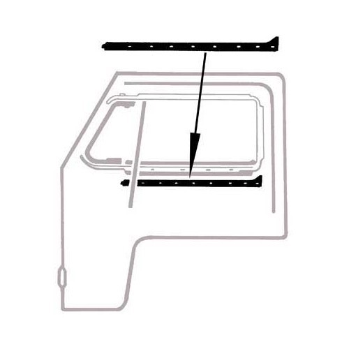 Left-hand inner glass weatherstrip seal for Combi 68 ->79 - KA131051