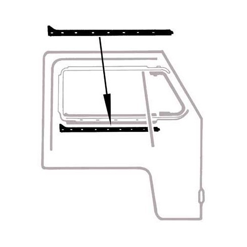  Inner right-hand glass weatherstrip seal for Combi 68 ->79 - KA131052-1 