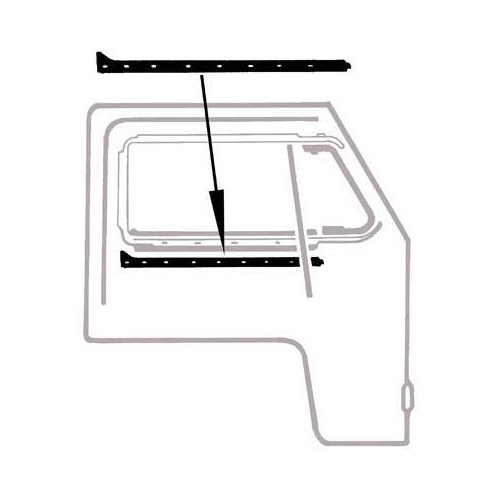 Joint lèche-vitre intérieur droit pour Combi 68 ->79 - KA131052