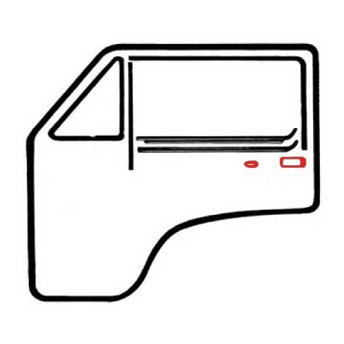 Guarnizioni maniglia porta per VOLKSWAGEN Transporter T25 (1979-1992) - 4 pezzi - KA131153