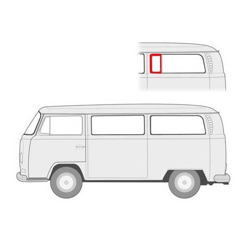  Joint de déflecteur latéral pour VOLKSWAGEN Combi (1968-1979) - KA13126 