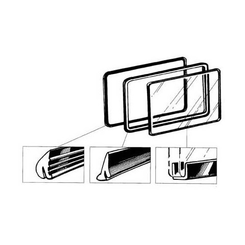  1 junta interior de vidrio pop-out lateral, para Combi del 50 al 67. - KA13164 