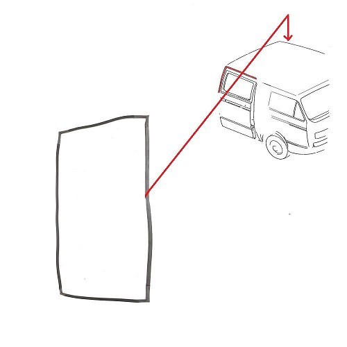  Junta de puerta lateral ARG para T25 pick-up de doble cabina 79 > 92 - KA13172 