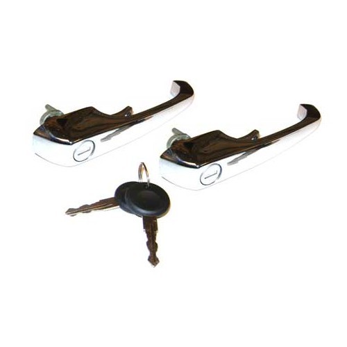     
                
                
    Set of 2 chrome handles with front door keys for Combi 69 -&gt;79 - KA132002
