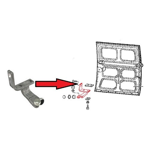 Brazo inferior de puerta corredera para Combi 68 ->79