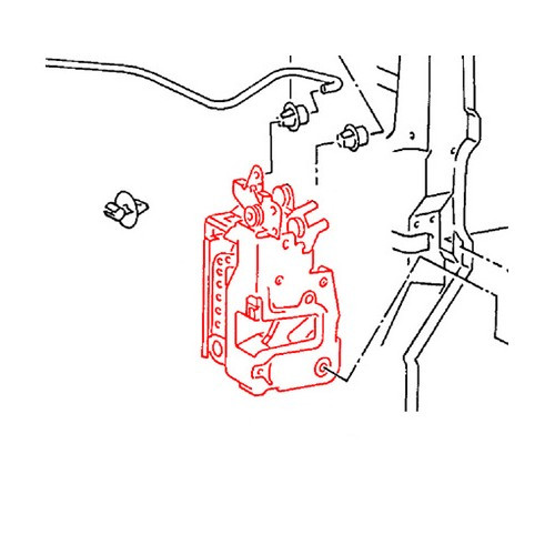 Serrure de porte avant droite pour VOLKSWAGEN Transporter T4 (08/1990-07/2003) - KA13262