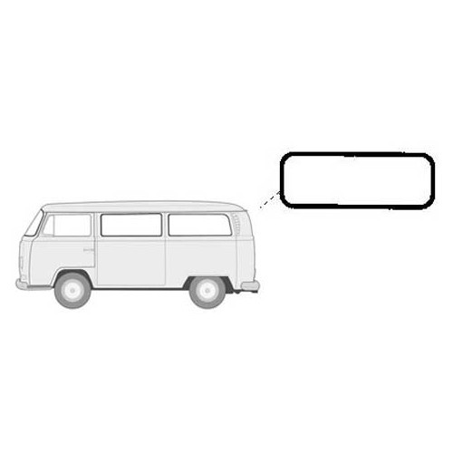  Vedante do vidro traseiro de qualidade original DeLuxe para VOLKSWAGEN Combi Bay Window (1968-1979) - KA133022 