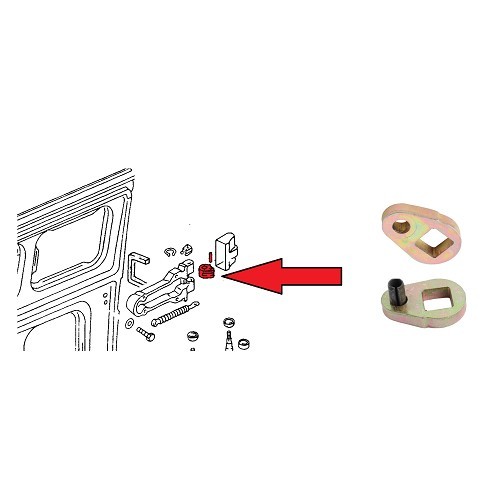  Schiebetürfederhalter für VW Combi Bay window - KA13310 