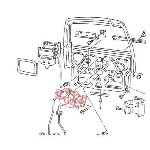 Serratura per portellone posteriore per VW Transporter T4 - KA13347