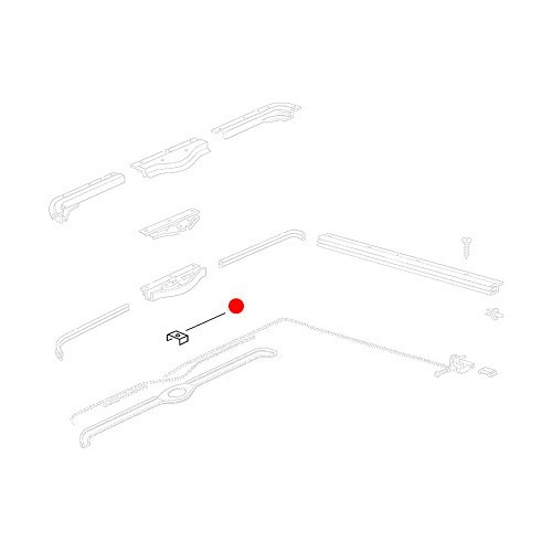 Guide de câbles de toit ouvrant pour VOLKSWAGEN Combi Bay Window (08/1967-07/1979) - KA13403