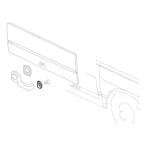 Junta do puxador modelo pequeno para porta de carga para VOLKSWAGEN Transporter T25 Pick-up (1979-1992) - KA13416