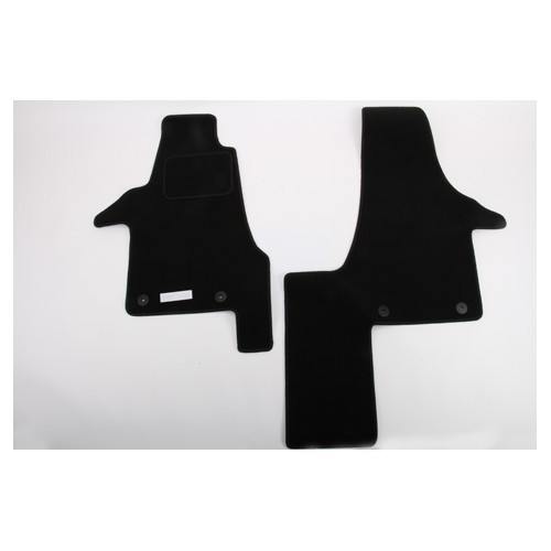  Alfombrillas de suelo Ronsdorf negras de lujo para Transporter T5 / T6 - KA13612 