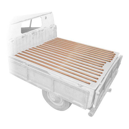  Doghe in legno per cassone ribaltabile per VOLKSWAGEN Combi Bay Window pick-up doppia cabina (08/1967-07/1979) - KA14066 