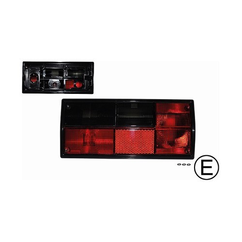  Fanale posteriore sinistro rosso e fumé per zoccolo Hella VW Transporter T25 - KA15704 