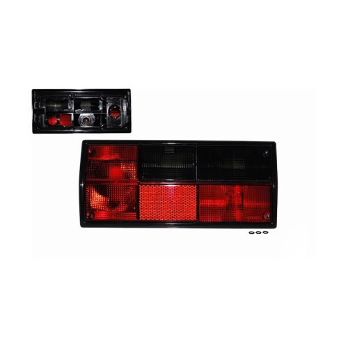  Fanale posteriore destro rosso e fumé per piastra zoccolo Hella VW Transporter T25 - KA15705 