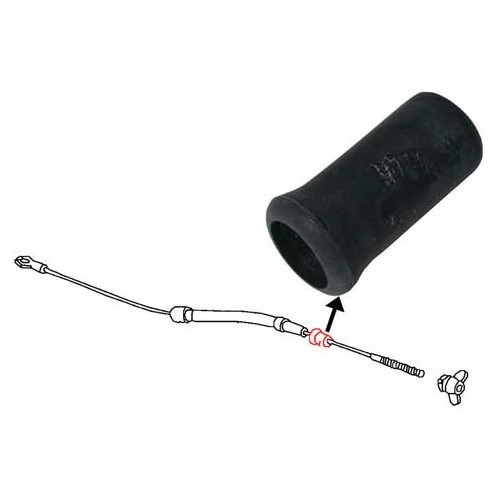 Soufflet sur guide de câble d'embrayage pour VW Transporter T25 1.6 CT / 2.0 CU - KA15912