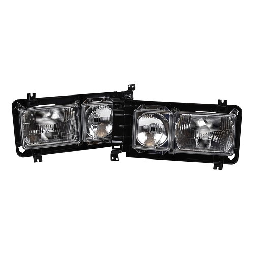  Faros rectangulares para VOLKSWAGEN Transporter T25 (05/1979-07/1992) - Cristal transparente - KA17105 