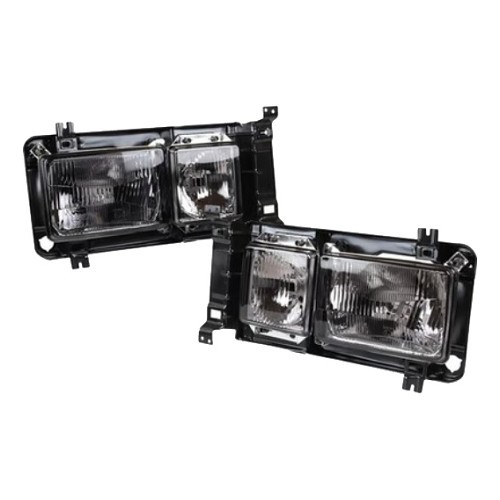  Rectangular headlights for VOLKSWAGEN Transporter T25 (05/1979-07/1992) - Smoked glass - KA17106 