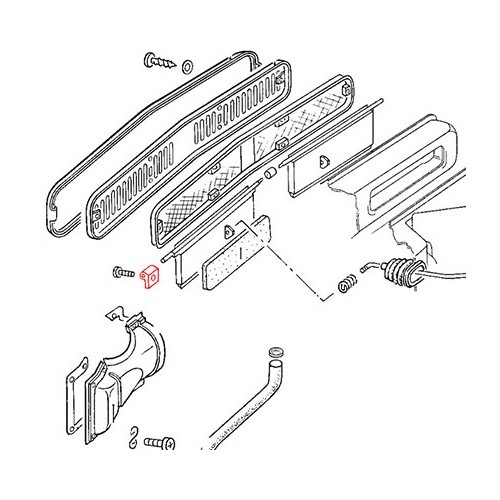 Support for fresh air flap for VW Bus 68 ->79 - KA18305