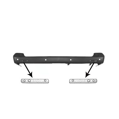  Achterbumper met gaten voor Parctronic voor VW Transporter T5 van 2003 tot 2012 - KA19507 