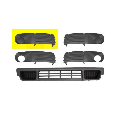  Rejilla parachoques recta en gris grafito para VW Transporter T5 combi / furgoneta de 2003 a 2009 - KA19512 