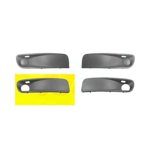  Grelha de pára-choques rectos com luz de nevoeiro para Caravela VW Transporter T5 / Multivan de 2003 a 2009 - KA19518 