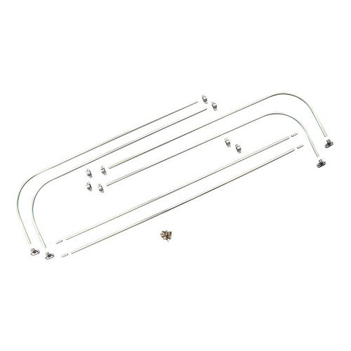  Aluminium achterruitbeschermstangen voor VOLKSWAGEN Combi Split Barndoor (-02/1955) - KB00337 