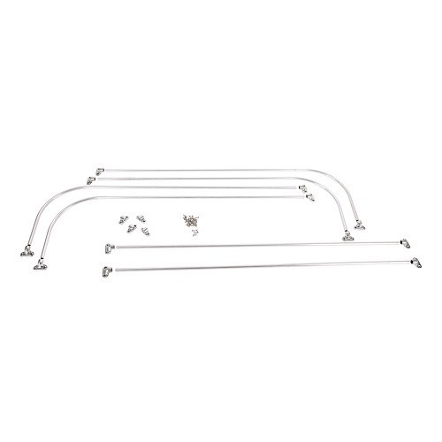  Barre di protezione del lunotto in alluminio per VOLKSWAGEN Combi Split 23 (03/1955-07/1963) - KB00338 