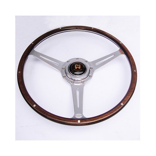 Wooden steering wheel for Volkswagen Beetle 60 ->74, with hub and button - KB00504