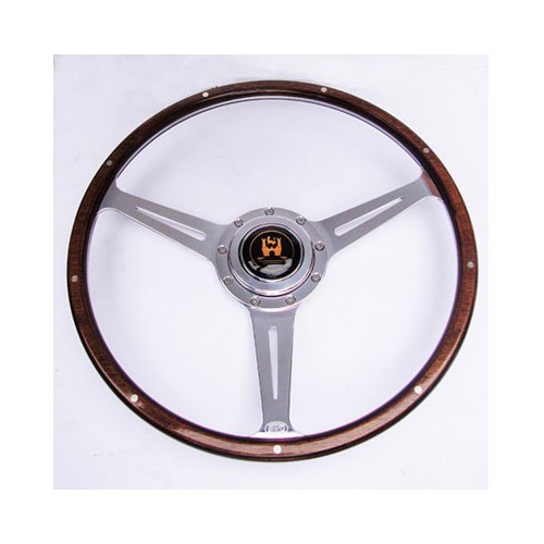     
                
                
    Wooden steering wheel for Volkswagen Beetle 60 ->74, with hub and button - KB00504
