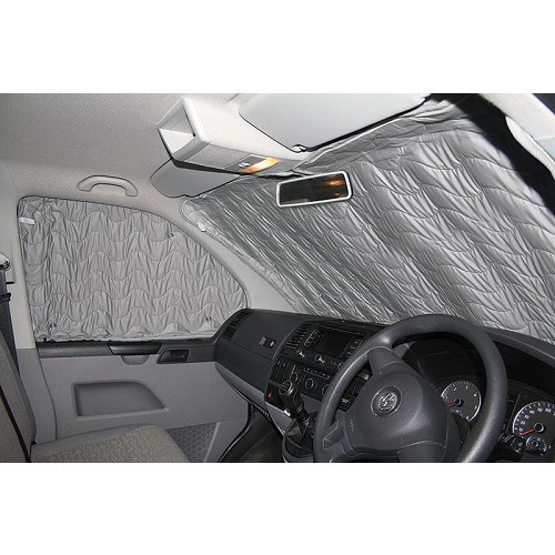  Aislamiento térmico interior de 5 capas para Volkswagen Transporter T5 largo con doble puerta trasera (04/2003-09/2015) - 9 piezas - KB01059 