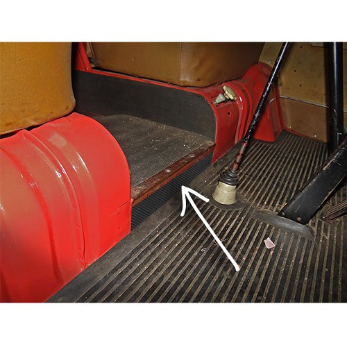 Rubberen matten tussen voorstoelen voor VOLKSWAGEN Combi Split (-07/1967) - KB02103