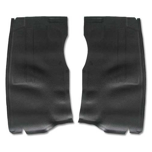  Black rubber mats under front seats for VOLKSWAGEN Combi Bay Window (1968-1979) - set of 2 - KB02300 