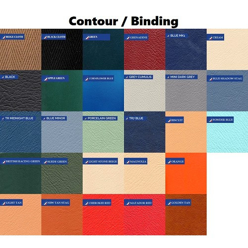Luxe carpet for Karmann-Ghia Coupé 65 -&gt;67 - Special colors - KB14651