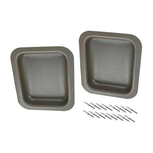  Bacs de panneaux de portes avant PVC Gris pour VOLKSWAGEN Combi Split (1950-1961) - KB21103 