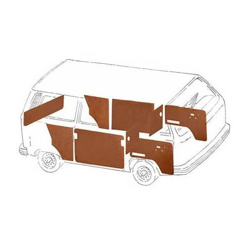     
                
                
    Paneles de madera en bruto para cubrir para VOLKSWAGEN Combi Bay Window (08/1970-07/1979) - KB22001
