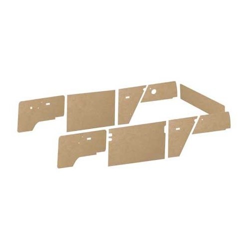  Kit de 9 paneles de madera para VW Transporter T25 de 1985 a 1992 - KB22502 