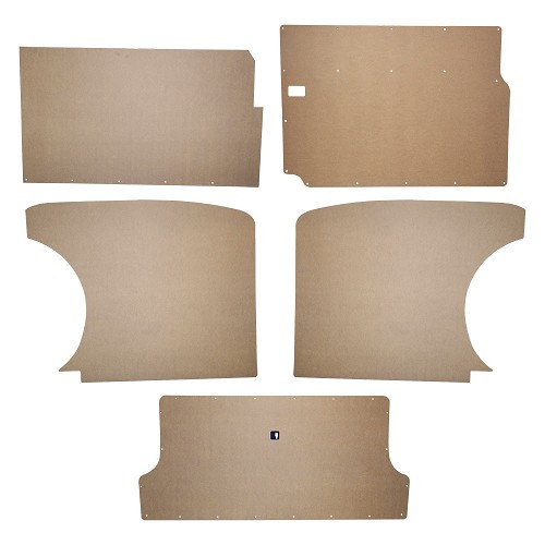     
                
                
    Set of 5 wood panels to be covered, for VW Transporter T4 from 1990 to 2003 - KB22523
