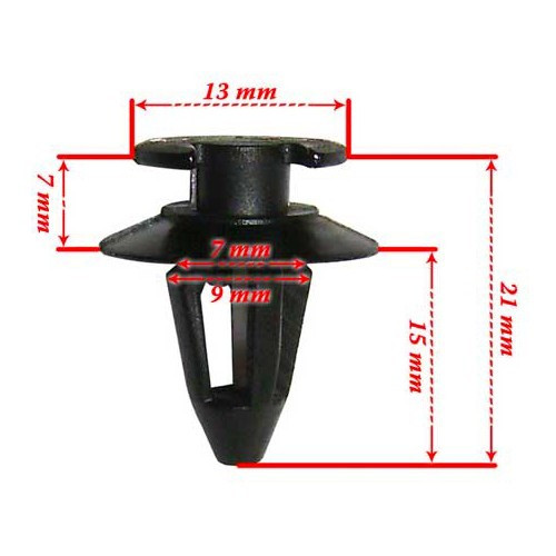 25 clips voor de binnenpanelen voor Transporter T4 - KB25002